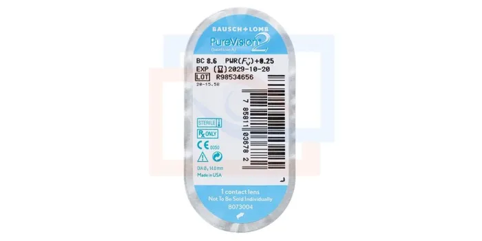 Lentes de contacto para miopía PureVision 2 blíster