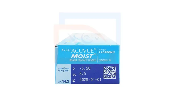 Lentes de contacto 1-day Acuvue Moist vista lateral