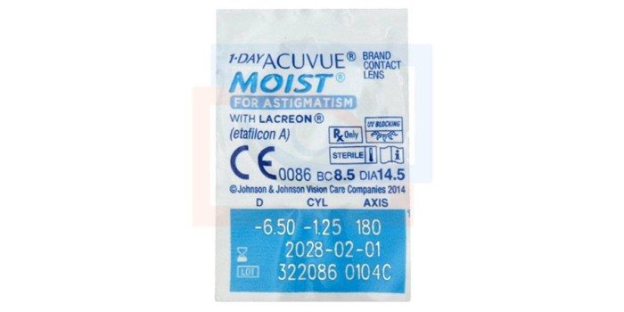 1 day Acuvue® Moist for Astigmatism