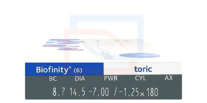 Lentes de contacto Biofinity® Toric vista lateral