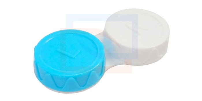 Estuche tapa rosca para lentes de contacto