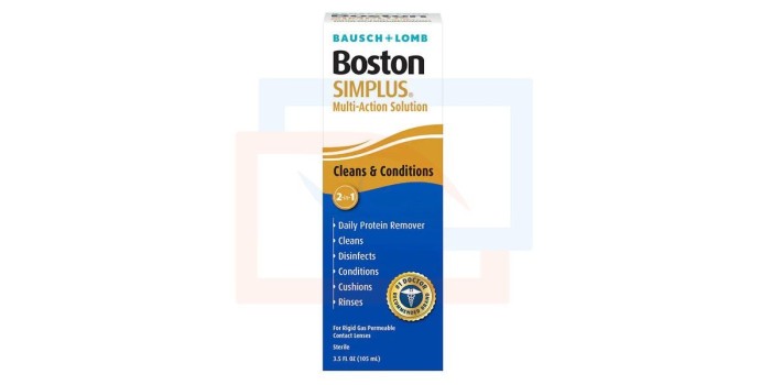 Líquido para lentes de contacto rígidos Boston Simplus Perú